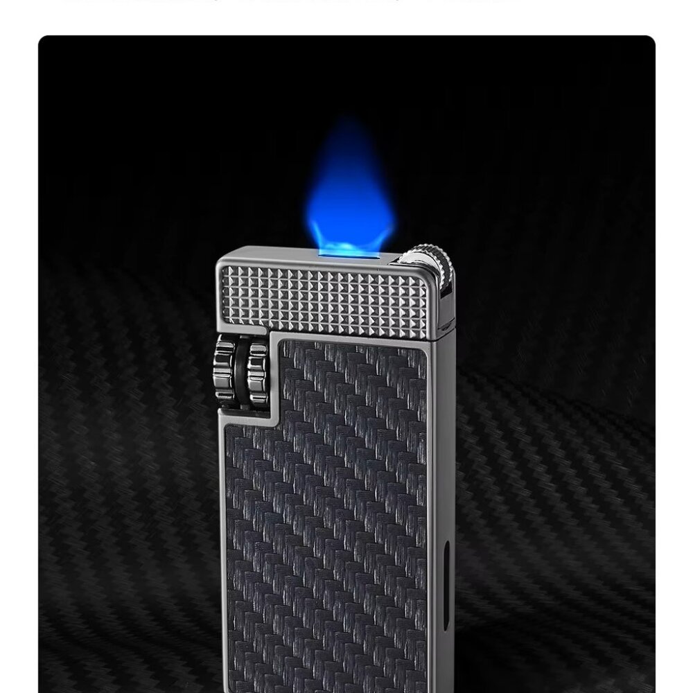 JOBON Windproof Fan-shaped Flame Lighter Carbon Fiber Paint Filling Process Ciga